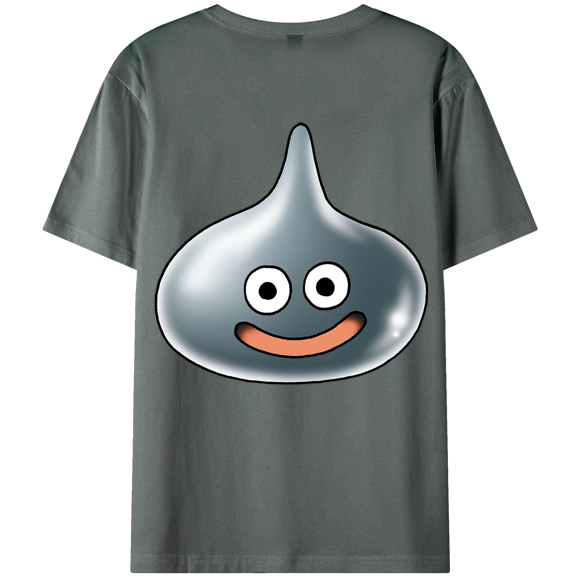（画像用） ドラゴンクエスト Doragon Kuesuto Dragon Quest 綿100％半袖Tシャツ（背面プリント）